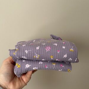 ✨NEW George Purple Floral Ribbed Matching Set 4T